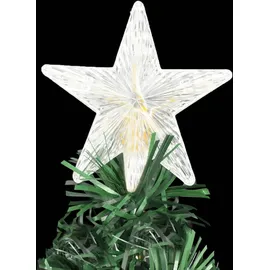 vidaXL Künstlicher Weihnachtsbaum mit Ständer 210 cm Fiberoptik