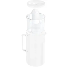 Wessper Wasserfilterkanne Aus Glas 3 L Weiß Kompatibel Mit Brita Classic -wasserfilterkartuschen | Inklusive 1 Wasserfilter-kartusche - Weiß