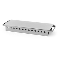 HENDI Speisewärmer 3 Teelichter Edelstahl Eloxierte Aluminiumplatte kratzfest, Buffetwärmer, 450x180x(H)65mm, Aluminium,