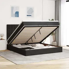 vidaXL Ottoman-Bett 200 x 200 cm Schwarz