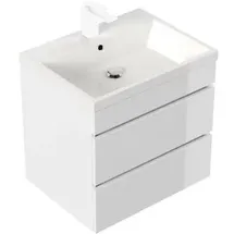 Posseik Waschbecken mit Unterschrank FELLINI 60 weiß glanz 60,0 x 48,0 x 58,4 cm