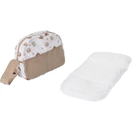 Bayer Chic 2000 - Wickeltasche für Puppen, Puppenwickeltasche, Puppenzubehör, Puppentasche, Bärchen, beige, 853-63, ca. 27 x 9 x 22 cm