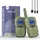 bakoherp Kinder Walkie Talkie, Walkie Talkie Aufladbar für 3-12 Jahre alte Kinder, Funkgeräte Kinder Wiederaufladbar mit 8 Kanäle, LED Taschenlampe, VOX Funktion für Abenteuer, Camping, Wandern