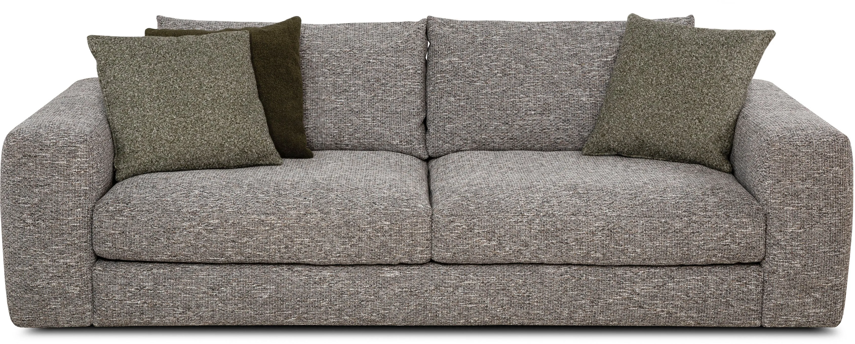 Big-Sofa DESIGNWERK "Parma, anspruchsvolles Design und toller Sitzkomfort" Sofas Gr. B/H/T: 254cm x 87cm x 122cm, Flachgewebe, grau