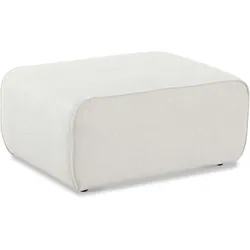 Polsterhocker ANDAS "Noord", beige (natur), B:92cm H:44cm T:66cm, 94%PER, 6% NYL, Hocker, mit Kedernaht, schöne Serienergänzung