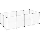 EUGAD Freilaufgehege 145 x 75 x 46 cm transparent