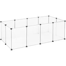 EUGAD Freilaufgehege 145 x 75 x 46 cm transparent