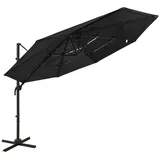 vidaXL Sonnenschirm 300 x 300 cm Schwarz