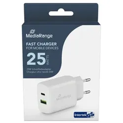 MEDIARANGE Ladegerät Steckdose 2x USB-A weiß MRMA114 12 Watt
