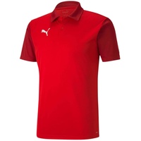 Puma teamGOAL 23 Sideline Polo T-Shirt, Red-Chili Pepper, L