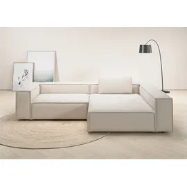 Home Affaire Ecksofa HOME AFFAIRE "Watertown, moderne XXL L-Form, 306 cm breit", beige (nature), B:306cm H:68cm T:191cm, 94% Polyester, 6% Nylon, Sofas, Ecksofa, Komfortabel mit tiefer Sitzfläche – ideal für große Wohnräume, Topseller
