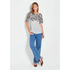 GOLDNER Kurzgröße: Elegantes Shirt mit Paisley-Design", in weiß / gemustert), | Gr.: 19,