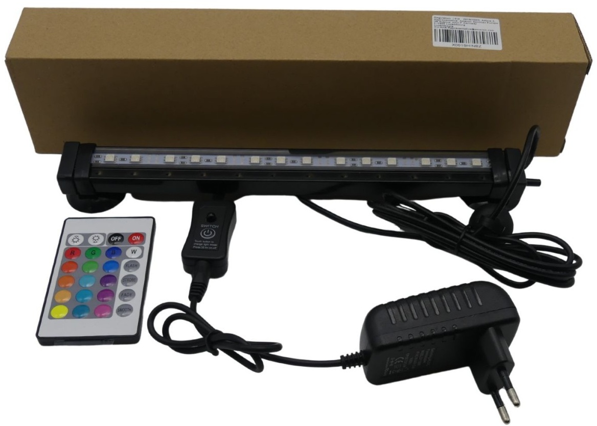 LED-Aquariumlicht mit Fernbedienung Beleuchtung 5050 24 Zentimeter AC 100-240V