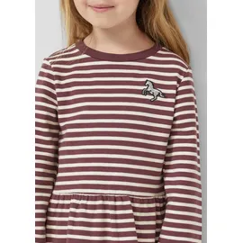s.Oliver Leichtes Sweat-Kleid mit glitzerndem Stickerei-Detail - 122