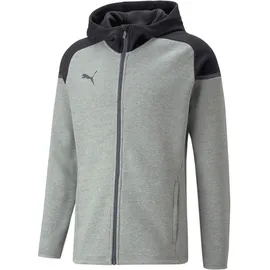 Puma teamCUP Casuals Kapuzenjacke Herren 13 medium gray heather S