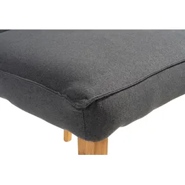 G + K Polsterstuhl DOSSO, Dunkelgrau - Braun - Webstoff - Eichenholz - mit Steppung