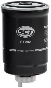 SCT - MANNOL Kraftstofffilter st302 mit Wasserablassschraube 140mm GewindemaßM16x1,5 für DAF Citroën/Peugeot Peugeot Citroën Volvo ANDORIA Vaughall O
