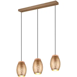 rl live your light Bidar 3-flg. E27 60 cm Metall beige