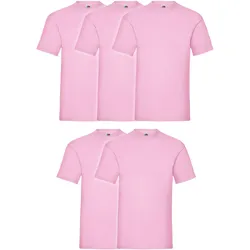 Fruit of the Loom Valueweight T 5er Pack, rose, S