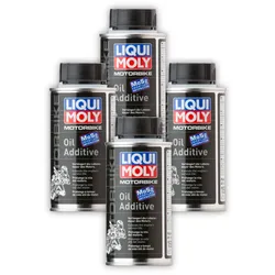 4x 125ml LIQUI MOLY 1580 Motorbike Oil Additive Motorradöl Motor Öl Additiv