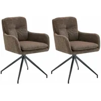 CLP 2er Set Esszimmerstuhl Pickett Stoffbezug I Sessel mit
