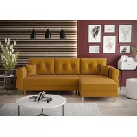 ALTDECOR Ecksofa APOL-L gelb