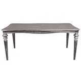 Casa Padrino Barock Esstisch Silber Anthrazit ausziehbar 180 - 230 cm - Tisch