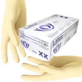 Sfm ® BIOLIMES : XL Latexhandschuhe gepudert glatt weiß (90)