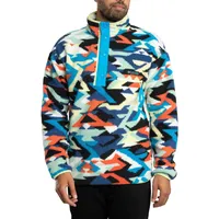 Columbia Helvetia II Printed Half Snap Fleece Compass Blue reflections L