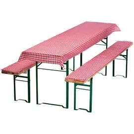 nyvi Bierbankauflagen Set 240 x 90 cm Rot Kariert 2 St.