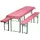 nyvi Bierbankauflagen Set 240 x 90 cm Rot Kariert 2 St.