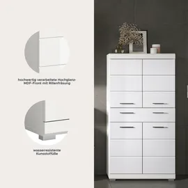 WELLTIME SIENA Midischrank 74 x 141 x 31 cm Weiß
