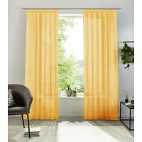 OTTO home Xana Gardine Kräuselband 140 x 225 cm gelb