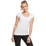 Build Your Brand Ladies Back Cut Tee Damen T-Shirt Shirt Top Kurzarm kurzärmlig, Größe:XL, Farbe:White - XL
