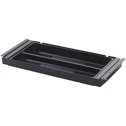 bümö Schreibtisch Organizer Schublade aus Metall in schwarz mit Schreibwareneinsatz - Unterbau Ablage einfach unter dem Tisch montierbar,