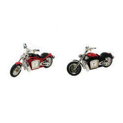 Designer Tischuhr Motorrad I aus Metall