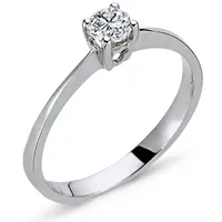 EinStein Diamant Diamantring 0,22 Carat Diamant Solitär Ring Verlobungsring Weißgold, Diamant silberfarben 54