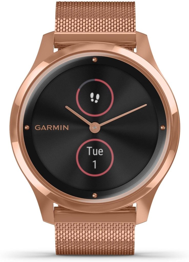 Garmin Vivomove Luxe Quarz Rose Gold PVD Milanese Strap Damen Smartwatch
