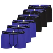 SLOGGI Boxershorts unifarben blau M 6er Pack