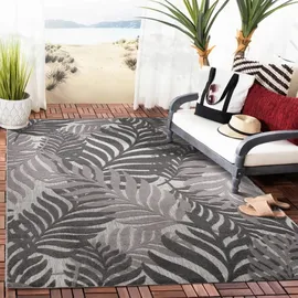 Sanat Floral Outdoor Teppich 120 x 170 cm Grau