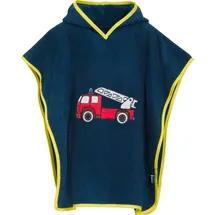 Playshoes Bademantel Handtuch Unisex Kinder,Feuerwehr,L (ab ca. 4 Jahre)