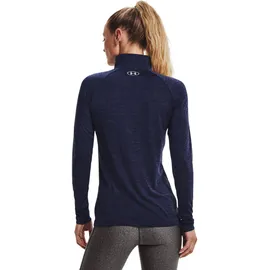 Under Armour Tech 1/2-Zip langarm Sweatshirt Damen 410 midnight navy/cadet/metallic silver M