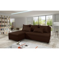 Silape Sofnet Ecksofa Braun, Textil, 5-Sitzer, L-Form,Rechteckig, 205x142 cm,