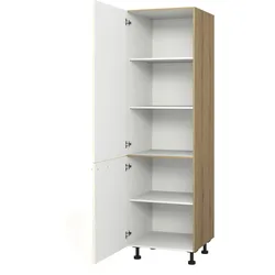Vorratsschrank KOCHSTATION "KS-Trea SV60-195", weiß (magnolie, eiche astig), B:60cm H:195cm T:56cm, Schränke, Höhe 195 cm, Breite 60 cm