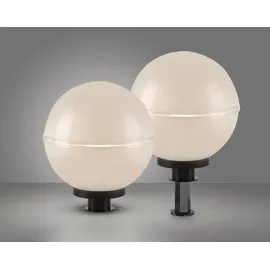 just light. Kugelleuchte Kunststoff Ø30cm 2er Set inkl. Erdspieß weiß