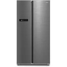 Midea MDRS791MYA46 Side-by-Side Kühl-/Gefrierkombination/No Frost/Inverter Compressor/176,5 cm hoch/379 L Kühlen/213 L Gefrieren/Doppelte Steuerung/SuperCool/LED-Beleuchtung/35dB/Rostfreier Stahl