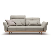 hülsta sofa 3-Sitzer hs.460, Sockel in Eiche, Füße Eiche natur, Breite 208 cm beige|grau