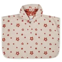 Sterntaler Badeponcho Bauernhof Blumen ecru, 50x70 cm