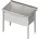 mit einem Becken 1000 x 700 x 850 mm Silber
