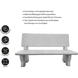 Dehner Gartenbank 120 x 50 x 75 cm Grau
